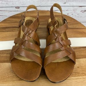 Clarks Brown Leather Sandals